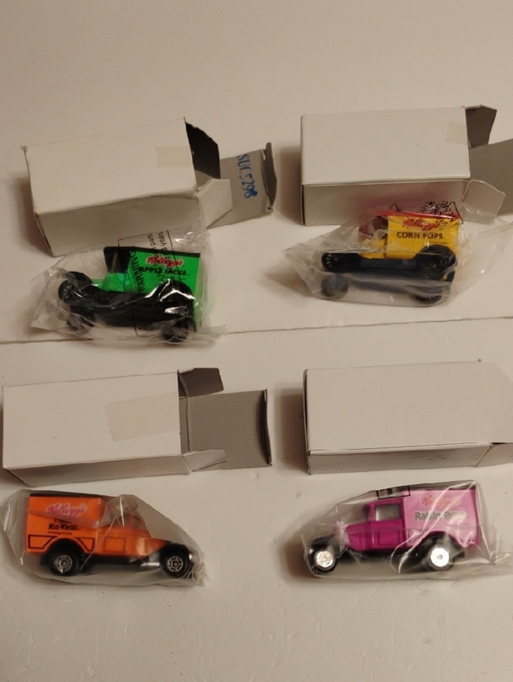 Kids Toy Mini Trucks - Assorted Colors (Green, Yellow, Orange, Pink)